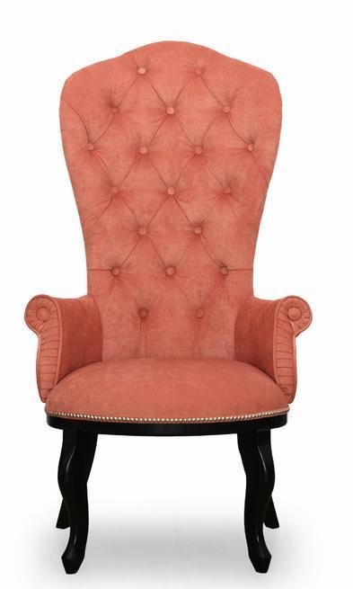 Кресло Классик дизайн 1 розово-оранжевого цвета - купить Интерьерные кресла по цене 27200.0