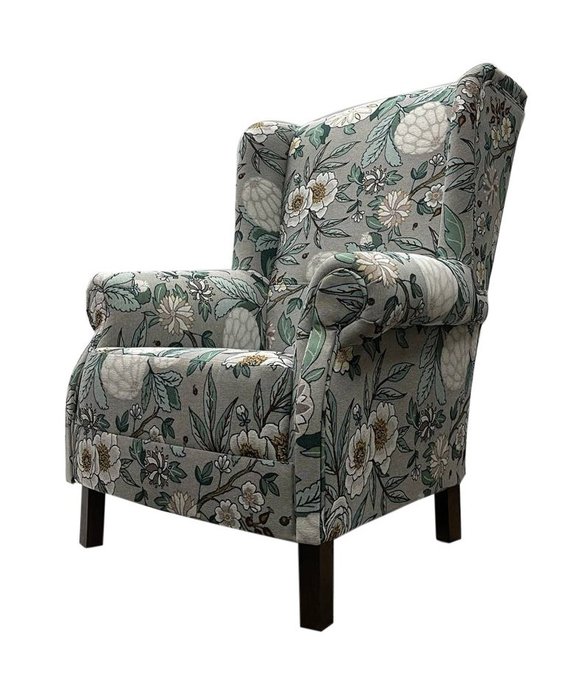 Кресло Цветущий шиповник серого цвета - лучшие Интерьерные кресла в INMYROOM