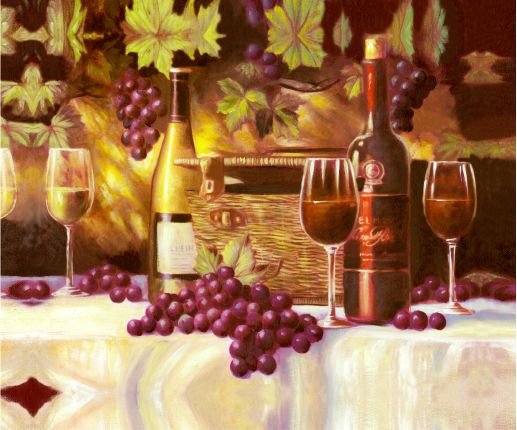 Дизайнерская картина на холсте "Жизнь винограда"