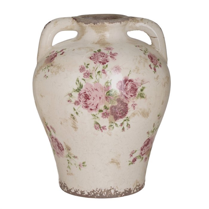 Керамическая ваза молочно-розового цвета