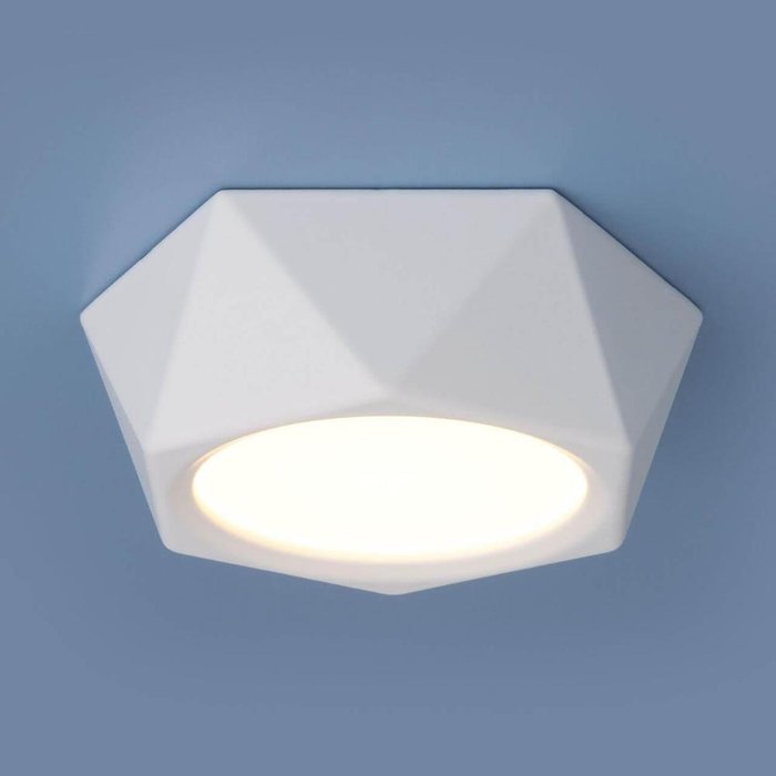 Потолочный светодиодный светильник из металла белого цвета