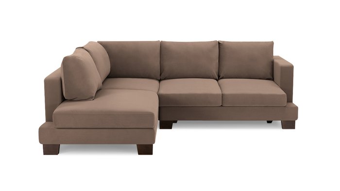 Угловой диван-кровать Дрезден светло-коричневого цвета - купить Угловые диваны по цене 107600.0