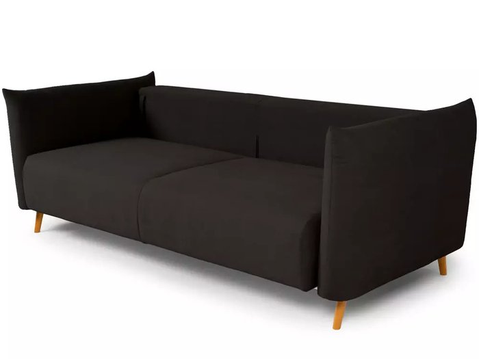 Диван-кровать Menfi темно-коричневого цвета с бежевыми ножками - лучшие Прямые диваны в INMYROOM