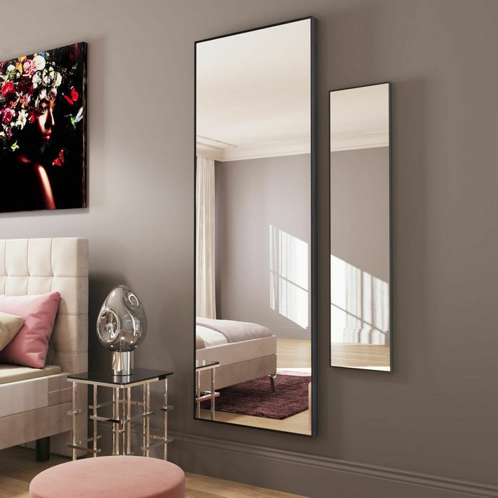 Зеркало настенное Bella в раме черного цвета - купить Настенные зеркала по цене 55330.0