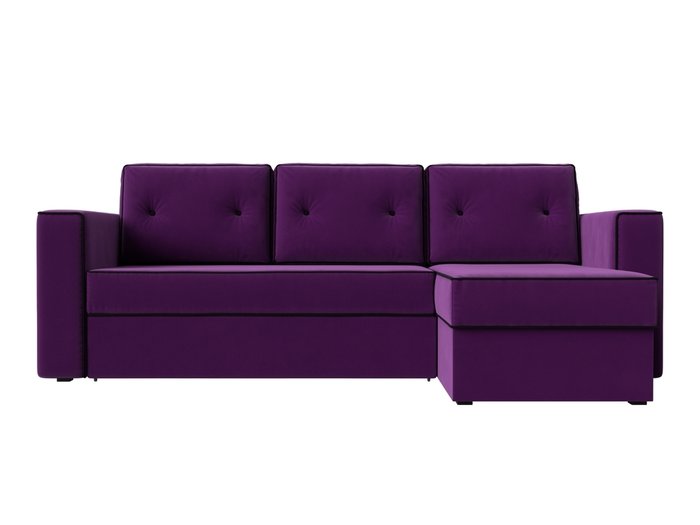 Угловой диван-кровать Принстон фиолетового цвета правый угол - купить Угловые диваны по цене 48999.0