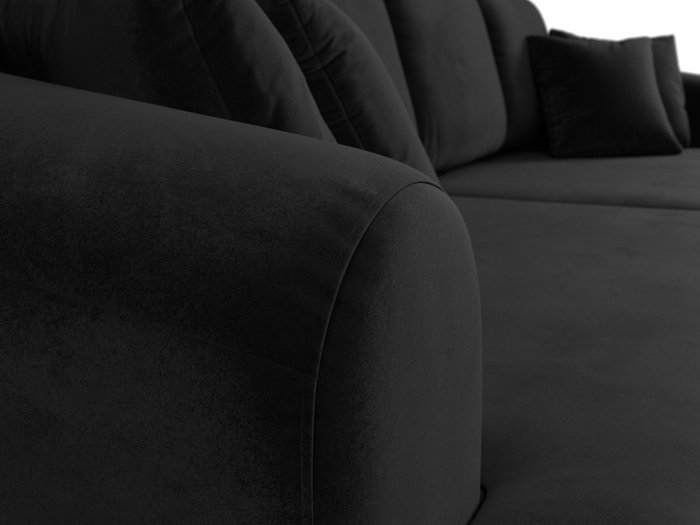Прямой диван-кровать Милтон черного цвета - лучшие Прямые диваны в INMYROOM