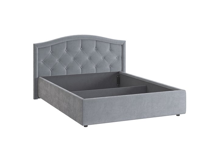 Кровать Верона 2 140х200 серого цвета без подъемного механизма - лучшие Кровати для спальни в INMYROOM