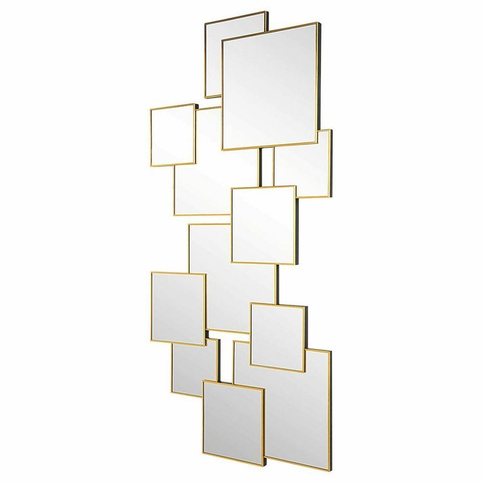 Настенное зеркало Сорен золотого цвета - купить Настенные зеркала по цене 40495.0