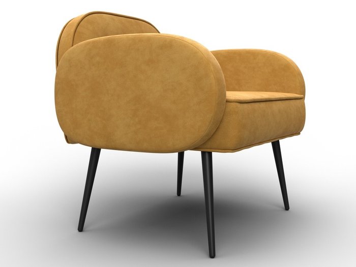 Кресло Лига-086 желтого цвета - лучшие Интерьерные кресла в INMYROOM