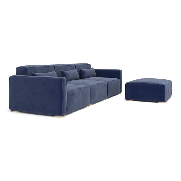 Модульный диван Cubus синего цвета - лучшие Угловые диваны в INMYROOM