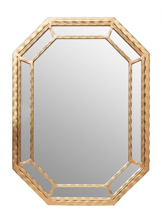 Настенное зеркало Радиант в раме золотого цвета