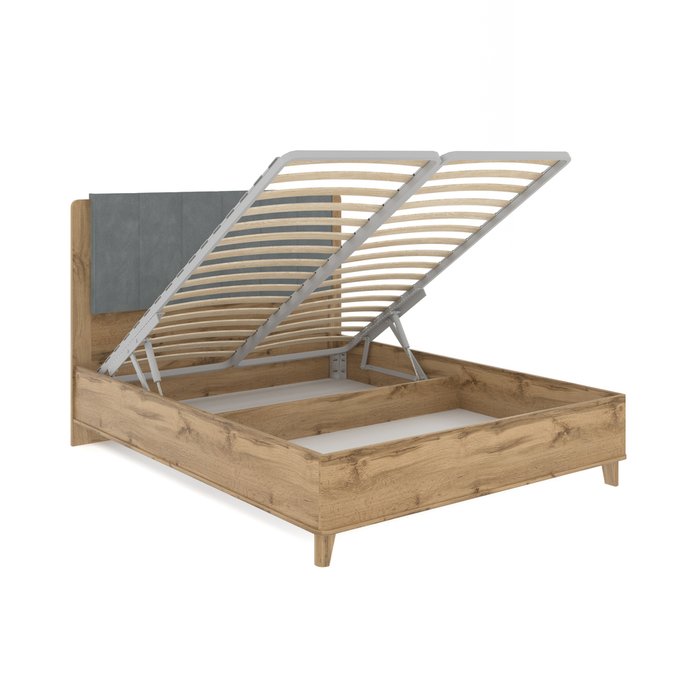 Кровать Кассия 160х200 с подъемным механизмом цвета дуб вотан - лучшие Кровати для спальни в INMYROOM