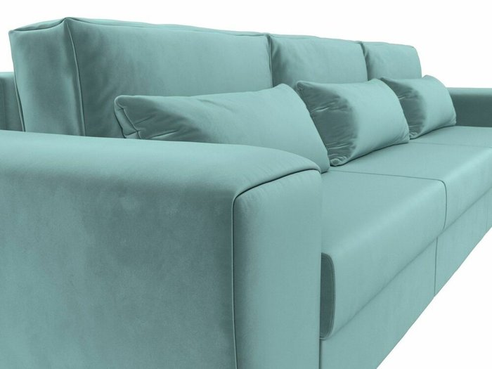 Прямой диван-кровать Лига 008 Long бирюзового цвета - лучшие Прямые диваны в INMYROOM