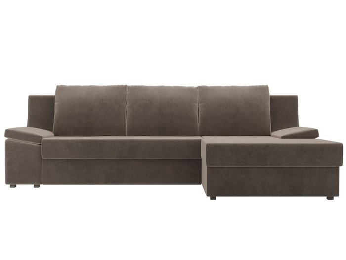 Угловой диван-кровать Челси светло-коричневого цвета - купить Угловые диваны по цене 50990.0