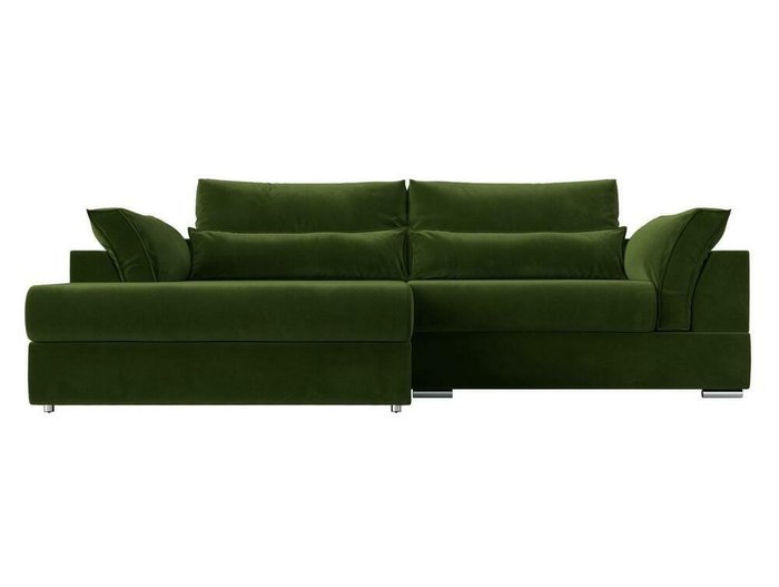 Угловой диван-кровать Пекин зеленого цвета угол левый - купить Угловые диваны по цене 83999.0