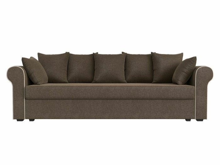 Прямой диван-кровать Рейн коричневого цвета - купить Прямые диваны по цене 29999.0