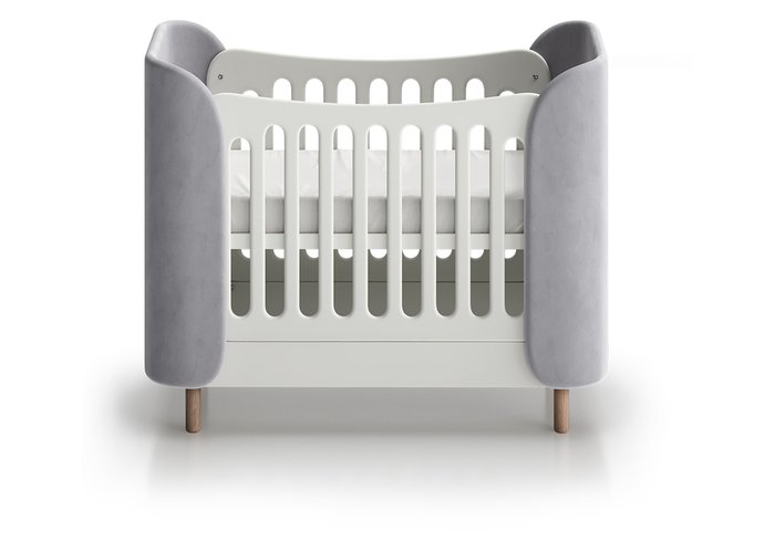 Кроватка Kidi Soft mini 60х120 серого цвета - купить Колыбели по цене 40500