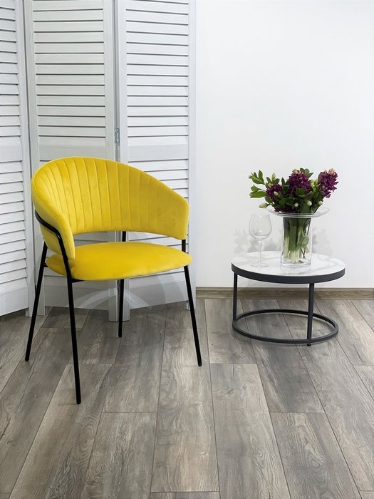 Стул с подлокотниками Гемма желтого цвета - купить Обеденные стулья по цене 3100.0