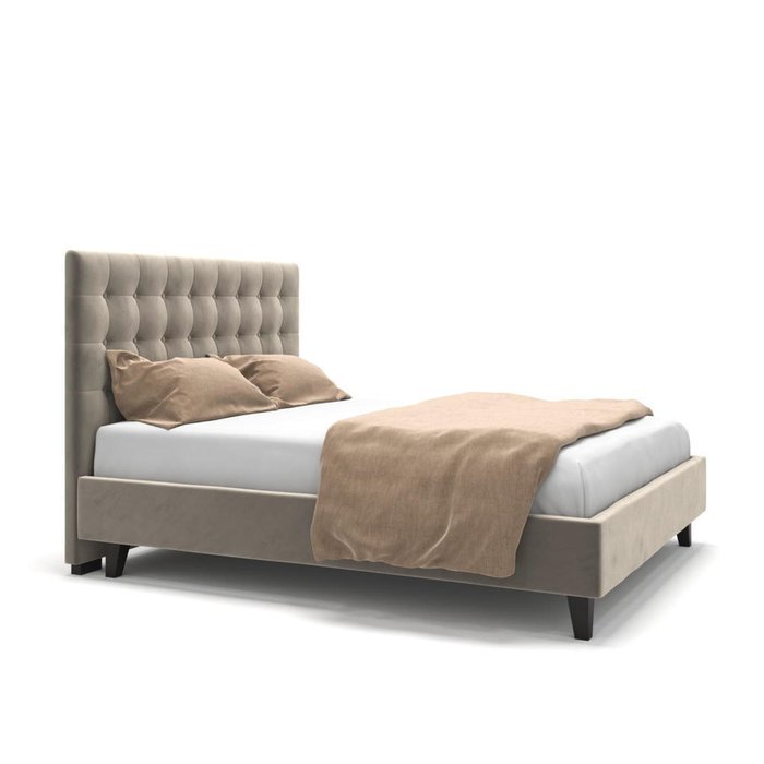  Кровать Finlay на ножках бежевая 160х200 - купить Кровати для спальни по цене 56900.0
