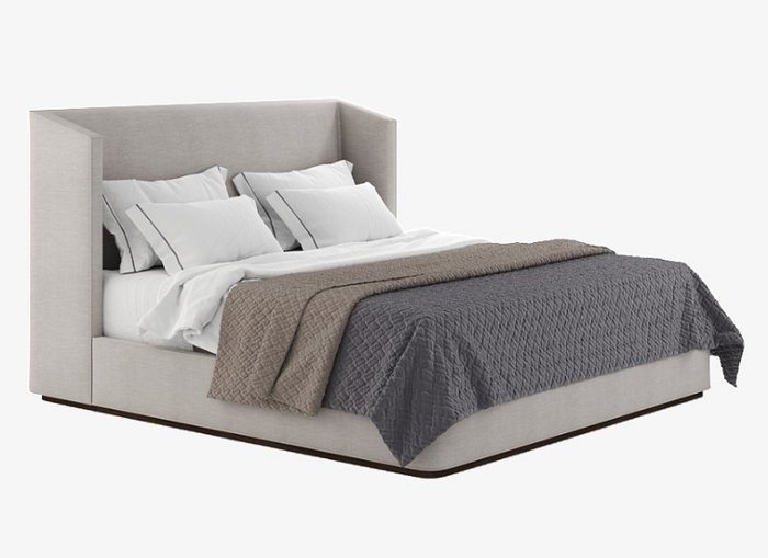 Кровать Alessia Fabric 160х200 светло-серого цвета - лучшие Кровати для спальни в INMYROOM