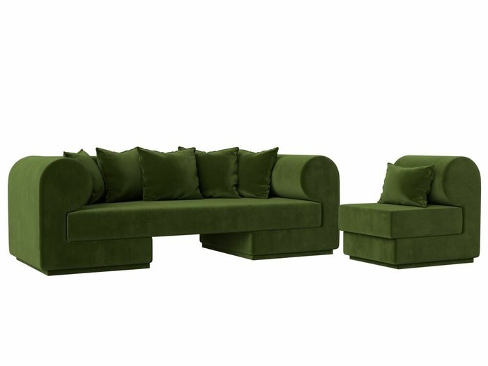 Набор мягкой мебели Кипр 2 зеленого цвета