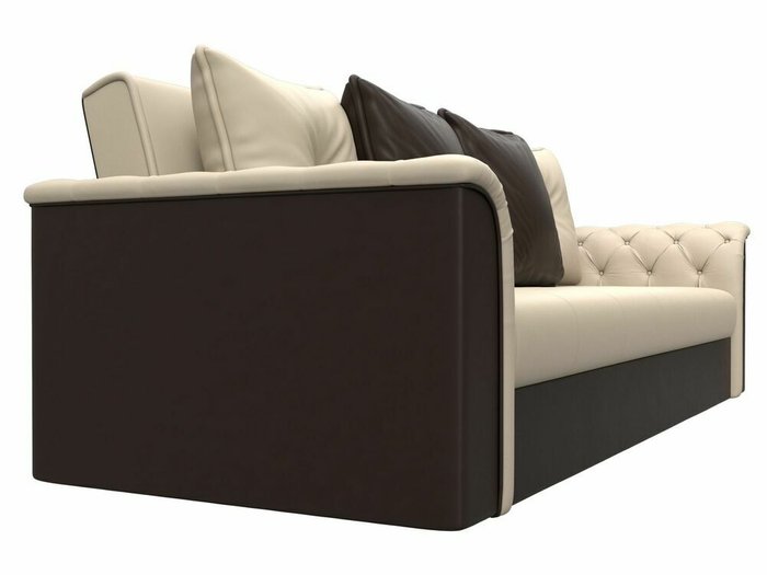 Диван-кровать Сиеста коричнево-бежевого цвета (экокожа) - лучшие Прямые диваны в INMYROOM