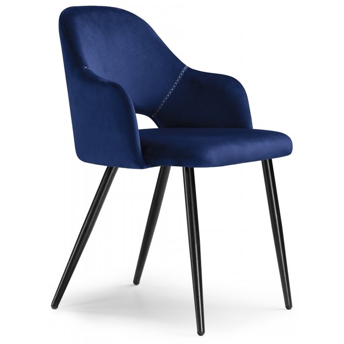Стул с подлокотниками Konor темно-синего цвета - купить Обеденные стулья по цене 6550.0