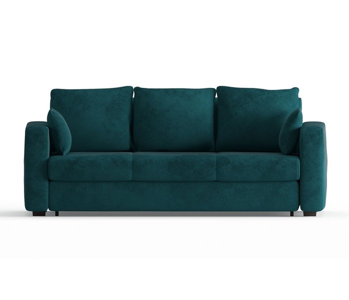 Диван-кровать Риквир в обивке из велюра темно-зеленого цвета - купить Прямые диваны по цене 36900.0