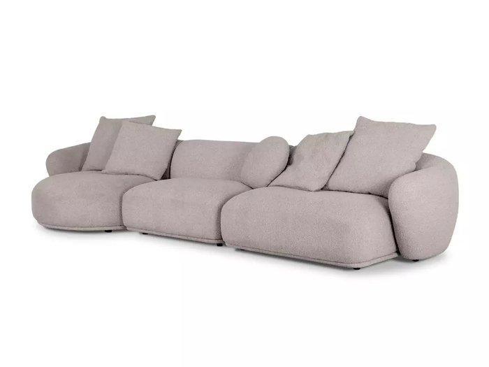 Модульный диван Fabro светло-бежевого цвета левый - лучшие Прямые диваны в INMYROOM