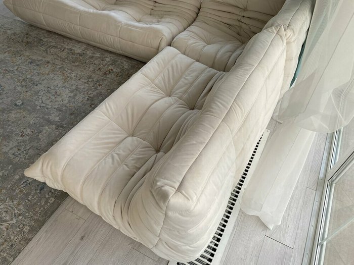 Угловой бескаркасный диван Чилаут светло-бежевого цвета - лучшие Бескаркасная мебель в INMYROOM