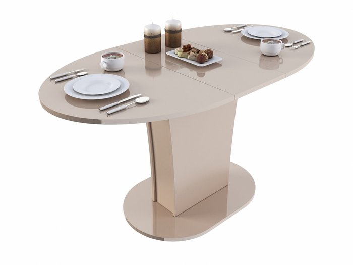 Стол раскладной Turin-5 бежевого цвета - купить Обеденные столы по цене 16900.0