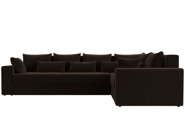 Угловой диван-кровать Майами Long темно-коричневого цвета правый угол - купить Угловые диваны по цене 85999.0
