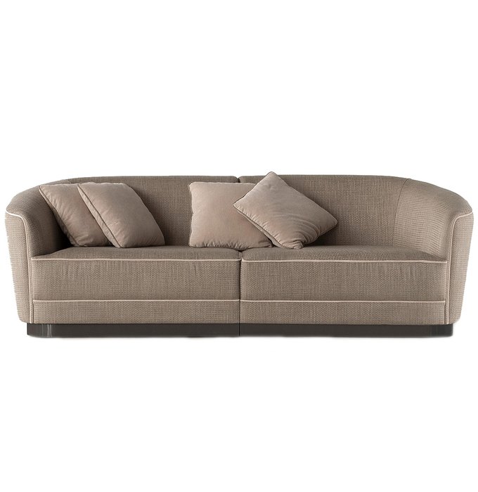 Прямой диван 1750 Sofa коричневого цвета 