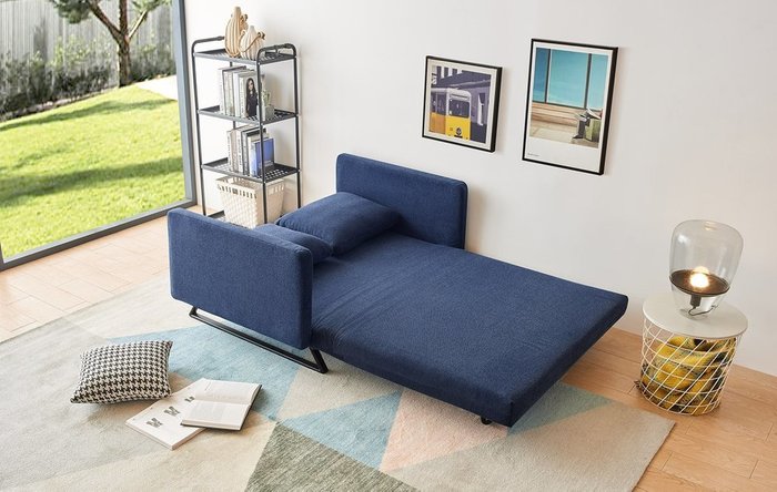 Диван-кровать Juliet темно-синего цвета - купить Прямые диваны по цене 72167.0