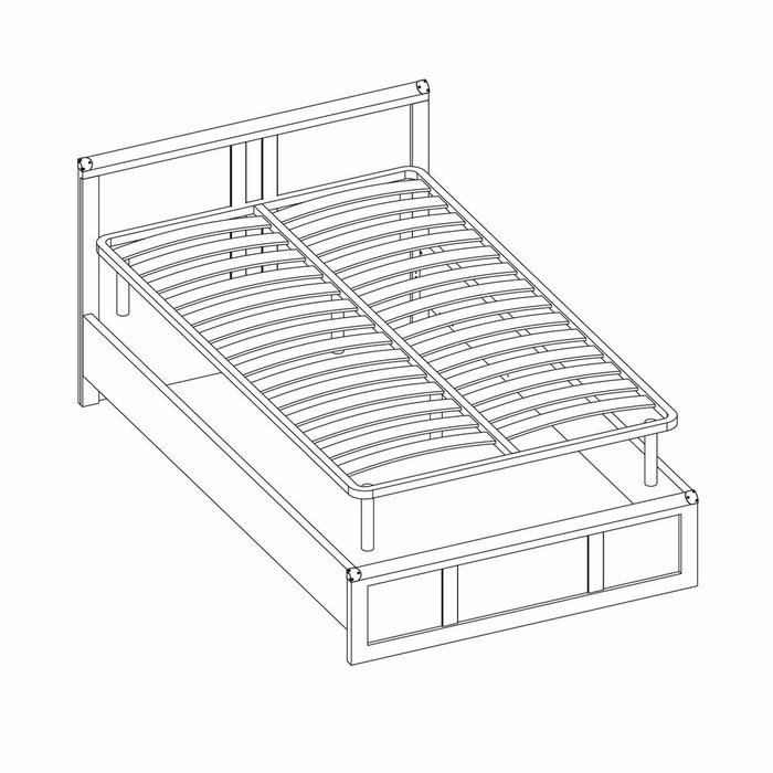Кровать Magellan 160х200 бежевого цвета без подъемного механизма - лучшие Кровати для спальни в INMYROOM