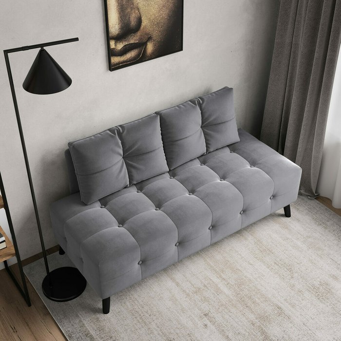 Диван Манхэттен серого цвета - лучшие Прямые диваны в INMYROOM
