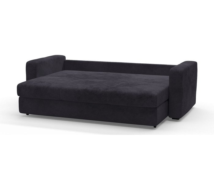 Диван-кровать Риквир в обивке из велюра темно-серого цвета - лучшие Прямые диваны в INMYROOM