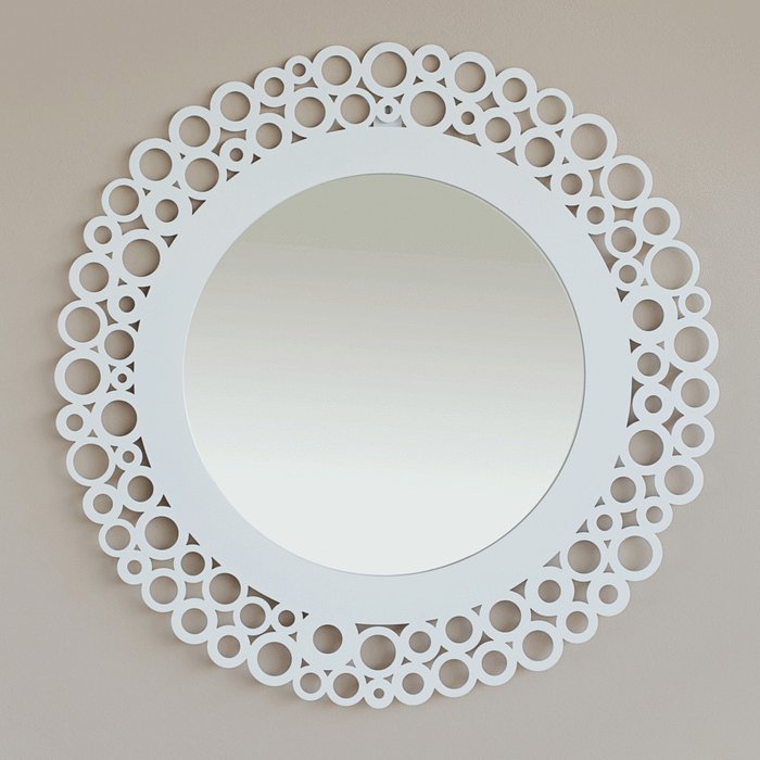 Настенное Зеркало Como белого цвета - купить Настенные зеркала по цене 15500.0