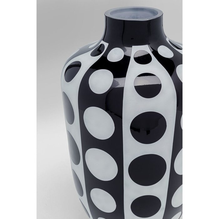 Стеклянная ваза Shine черно-белого цвета - лучшие Вазы  в INMYROOM