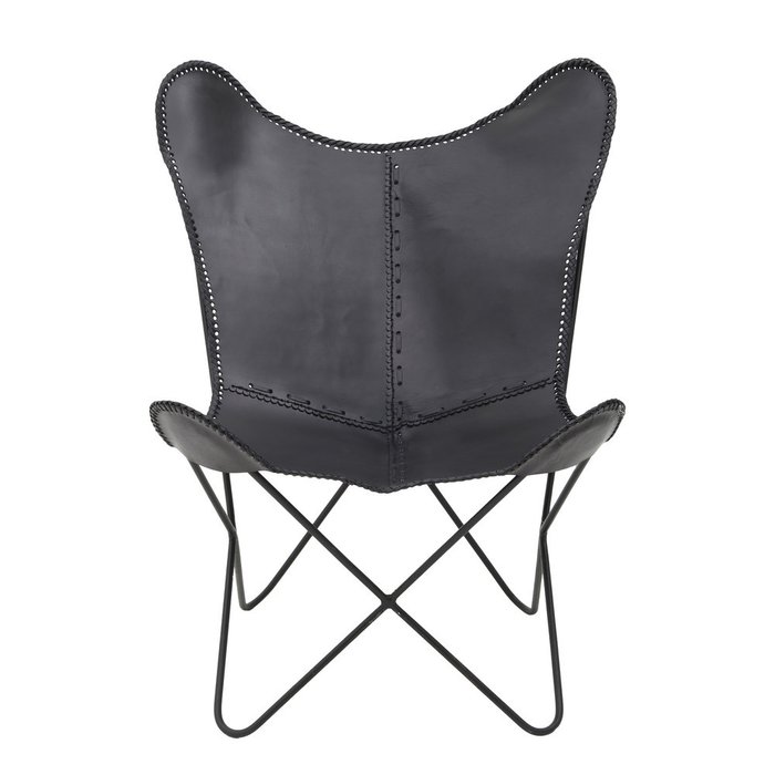 Кресло черного цвета на металлических ножках - купить Садовые кресла по цене 19980.0