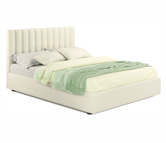 Кровать с подъемным механизмом Olivia 180х200 светло-бежевого цвета