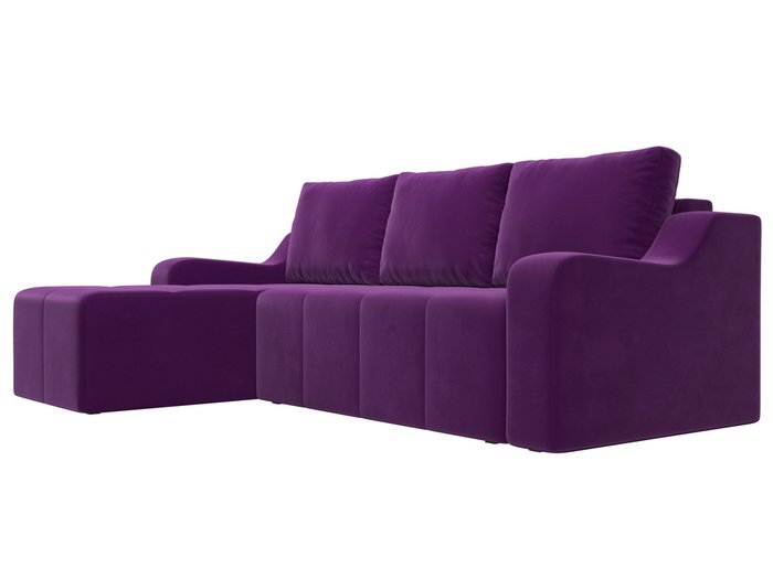 Угловой диван-кровать Элида фиолетового цвета левый угол - лучшие Угловые диваны в INMYROOM