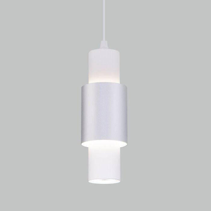 Подвесной светодиодный светильник 50204/1 LED белый/матовое серебро Bento