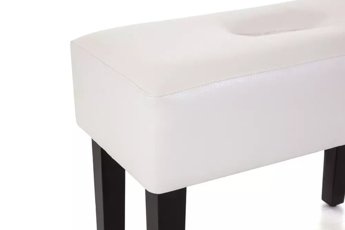 Пуф Handy белого цвета с черными ножками - лучшие Пуфы в INMYROOM Пуф Handy белого цвета с черными ножками - лучшие Пуфы в INMYROOM