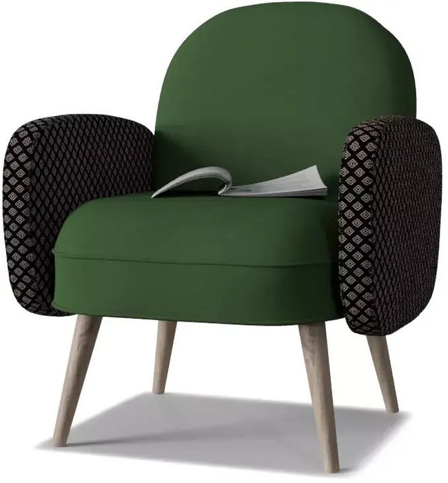 Кресло Бержер зеленого цвета  - лучшие Интерьерные кресла в INMYROOM