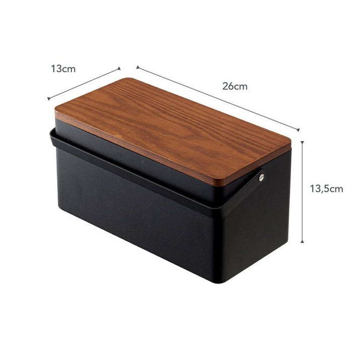 Коробка для швейных принадлежностей Tower черно-коричневого цвета - купить Декоративные коробки по цене 10744.0