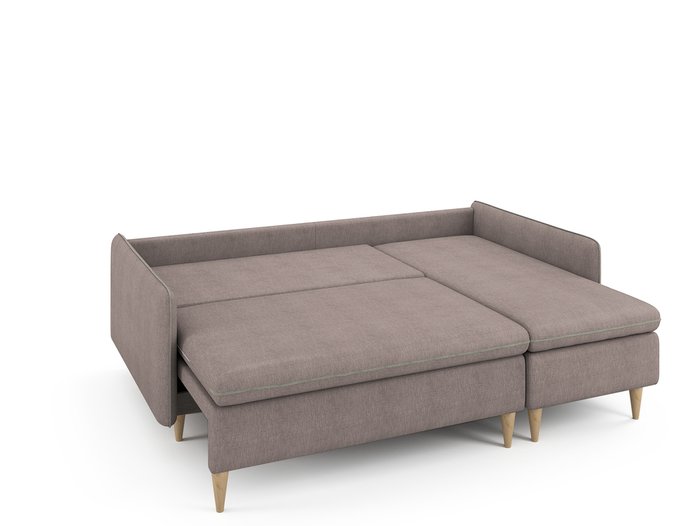 Угловой раскладной диван Ron правый бледно-розового цвета - купить Угловые диваны по цене 68200.0