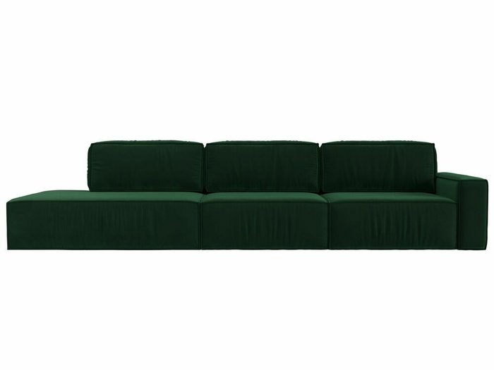 Диван-кровать Прага Модерн Лонг темно-зеленого цвета подлокотник справа - купить Прямые диваны по цене 99999.0