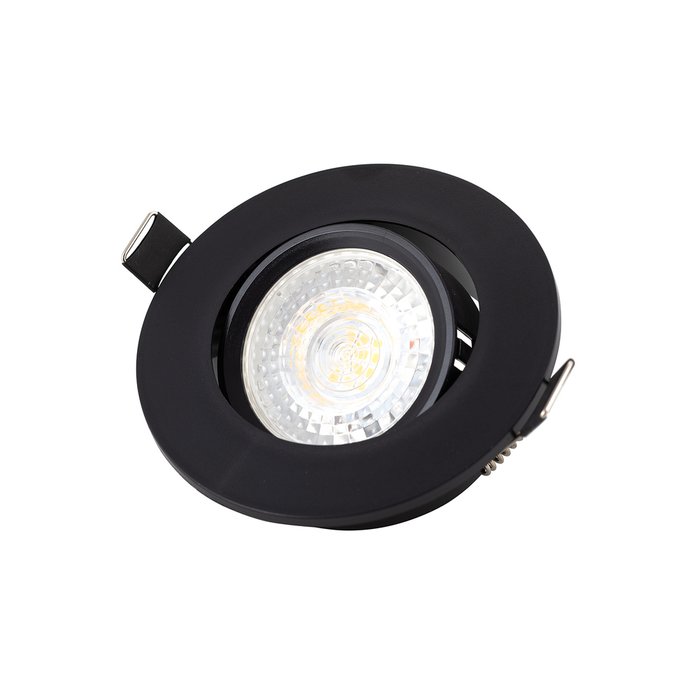 Точечный встраиваемый светильник черного цвета - купить Встраиваемые споты по цене 725.0