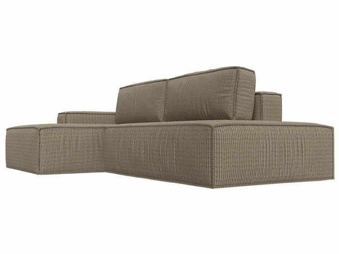 Угловой диван-кровать Прага модерн бежево-коричневого цвета левый угол - лучшие Угловые диваны в INMYROOM